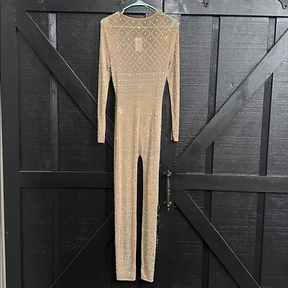 Windsor Gold Rhinestone Jumpsuit - Picture 1 of 5